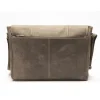 Men’s brown leather laptop messenger bag - Image 2