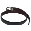 Black and brown reversible leather belt with wave print - Image 3