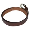 Casual brown wide leather belt - Image 2
