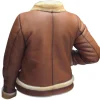 Avani’s Brown Sheepskin Shearling Jacket with Cream Fur Trims - Image 2