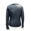 Jayne’s Sheepskin Black and White Biker Shearling Jacket - Image 3