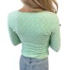 LOUIS VUITTON Vintage LV Monogram Zipped Jacket Light Green Cotton Velour - Image 4