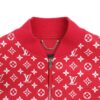 LOUIS VUITTON Supreme Monogram Leather Baseball Jacket Riders Red - Image 3