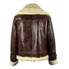 Terry Gretzky Vintage Oxblood bomber jacket with double collar - Image 2