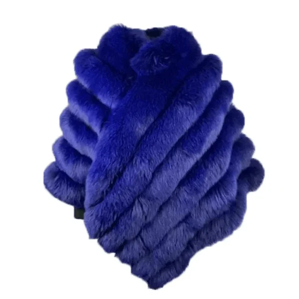 Women’s Blue Fox Fur Cape/ Poncho